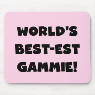 World's Best-est Gammie Black and White Gifts Mouse Mat