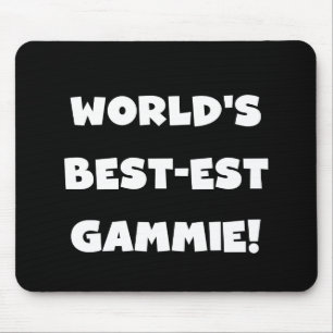 World's Best-est Gammie Black and White Gifts Mouse Mat