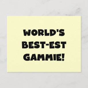 World's Best-est Gammie Black and White Gifts Postcard