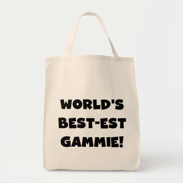 World's Best-est Gammie Black and White Gifts Tote Bag (Front)