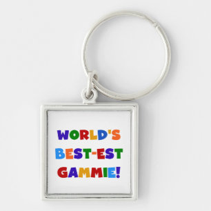 World's Best-est Gammie Bright Colours Gifts Key Ring