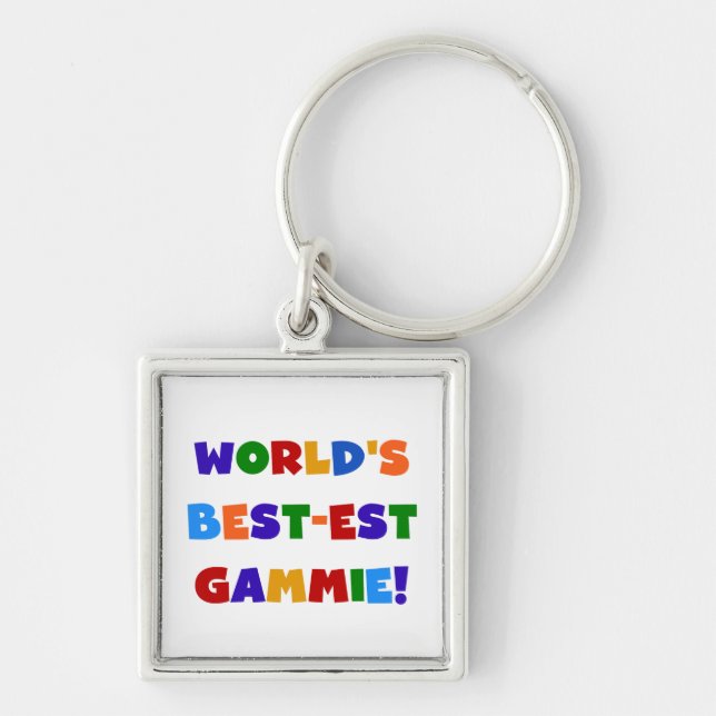 World's Best-est Gammie Bright Colours Gifts Key Ring (Front)