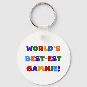 World's Best-est Gammie Bright Colours Gifts Key Ring