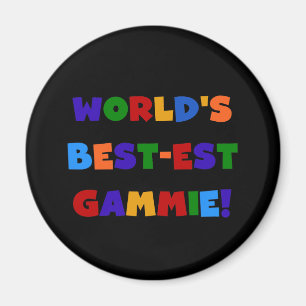 World's Best-est Gammie Bright Colours Gifts Magnet