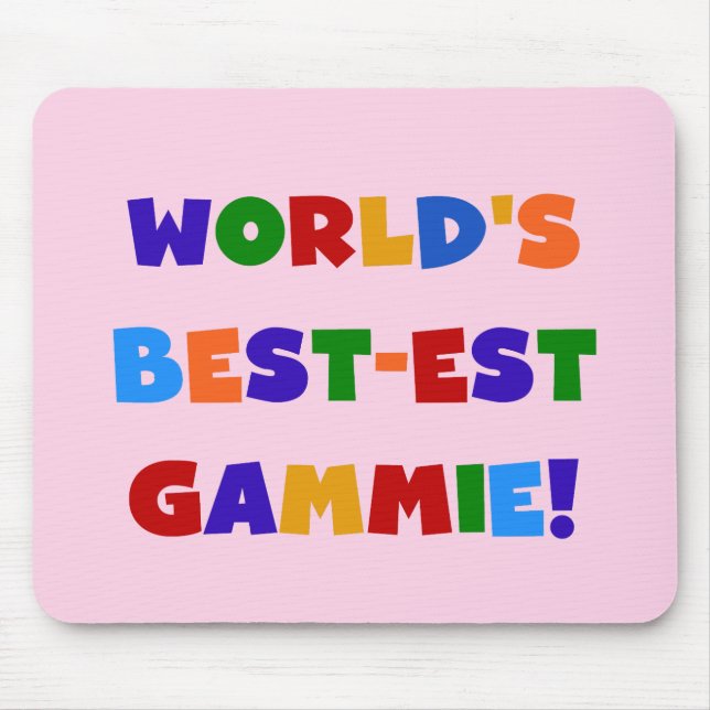 World's Best-est Gammie Bright Colours Gifts Mouse Mat (Front)