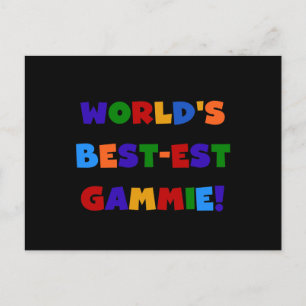 World's Best-est Gammie Bright Colours Gifts Postcard