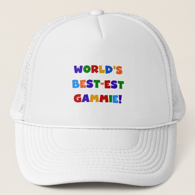 World's Best-est Gammie Bright Colours Gifts Trucker Hat (Front)