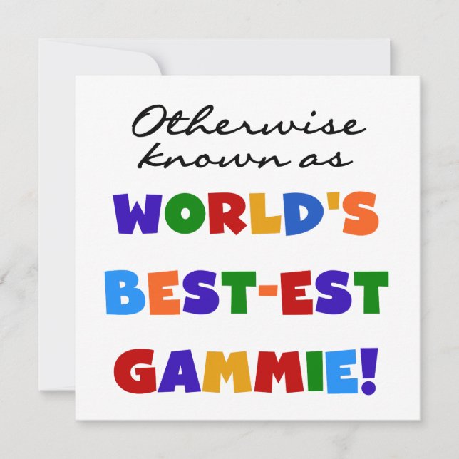 World's Best-est Gammie T-shirts and Gifts (Front)