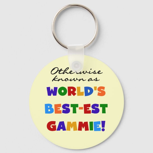 World's Best-est Gammie T-shirts and Gifts Key Ring (Front)