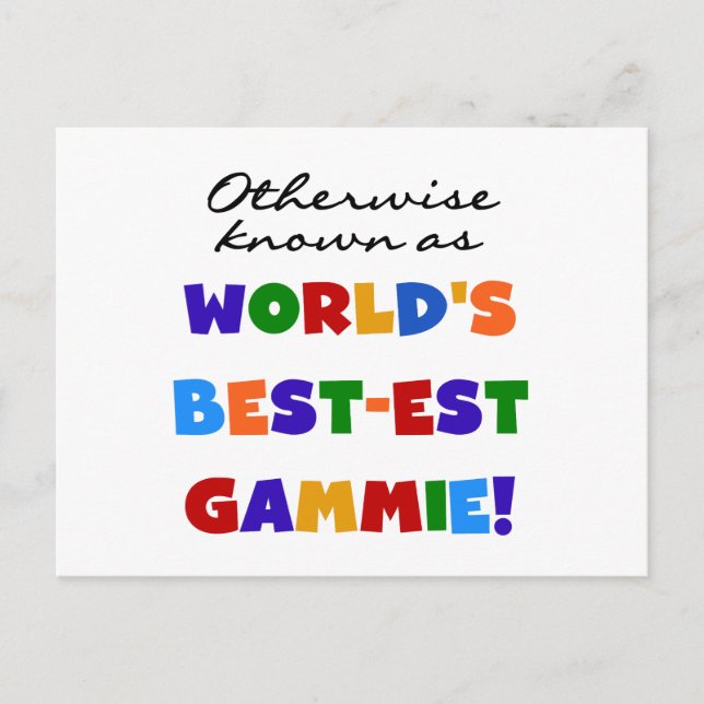 World's Best-est Gammie T-shirts and Gifts Postcard (Front)