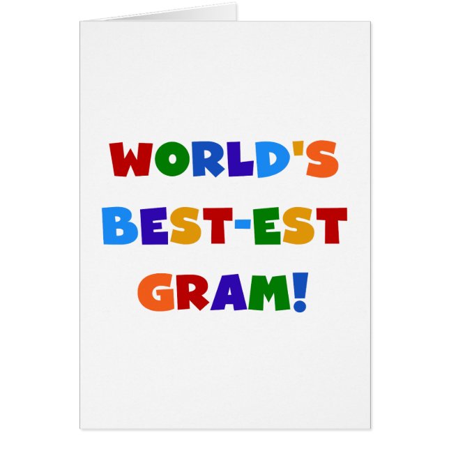 World's Best-est Gram Bright Colours Gifts (Front)