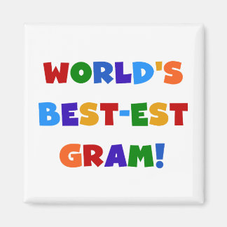World's Best-est Gram Bright Colours Gifts Magnet