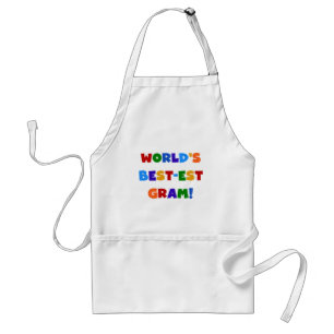 World's Best-est Gram Bright Colours Gifts Standard Apron