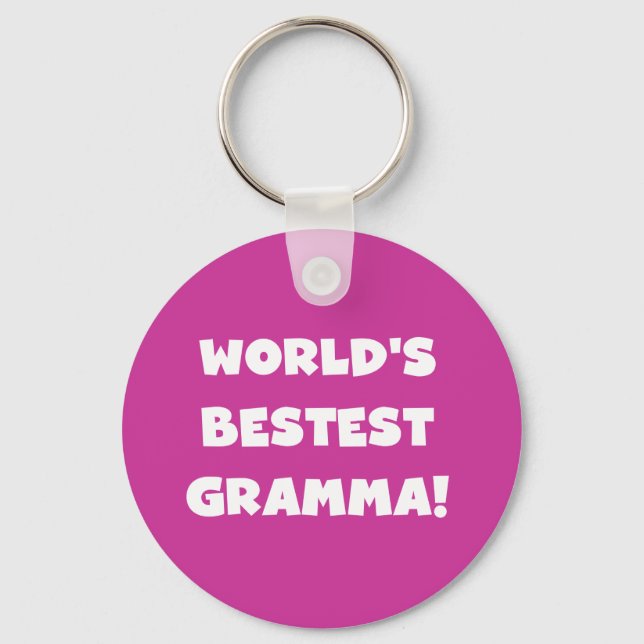 World's Best-est Gramma Black or White Key Ring (Front)