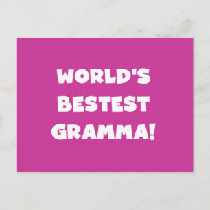 World's Best-est Gramma Black or White Postcard