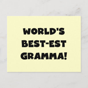 World's Best-est Gramma Black or White Postcard