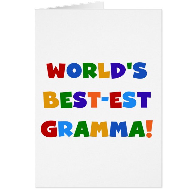 World's Best-est Gramma Bright Colours (Front)