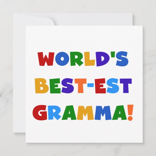 World's Best-est Gramma Bright Colours (Front)