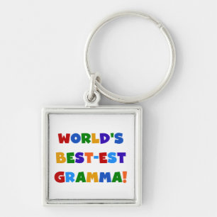 World's Best-est Gramma Bright Colours Key Ring