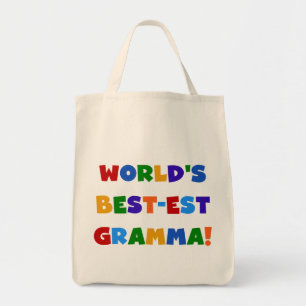 World's Best-est Gramma Bright Colours Tote Bag