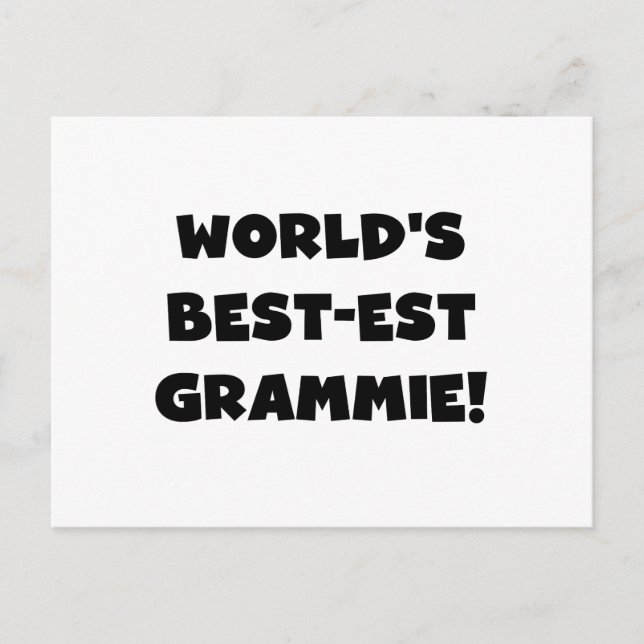 World's Best-est Grammie Black or White Gifts Postcard (Front)