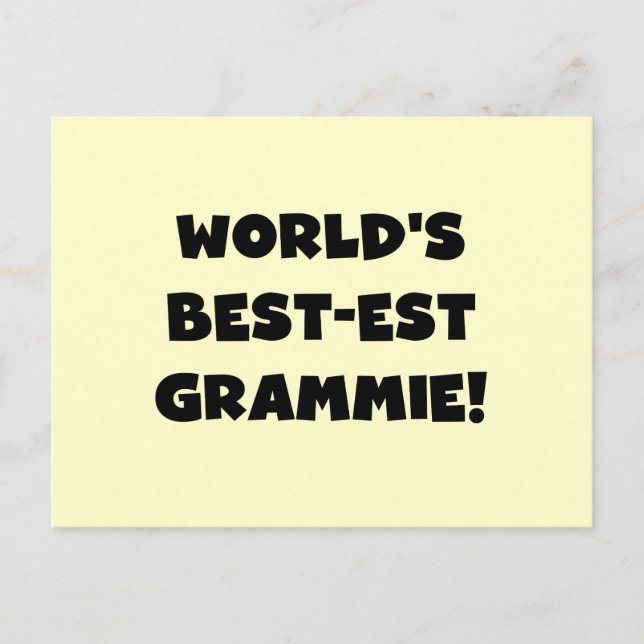 World's Best-est Grammie Black or White Gifts Postcard (Front)