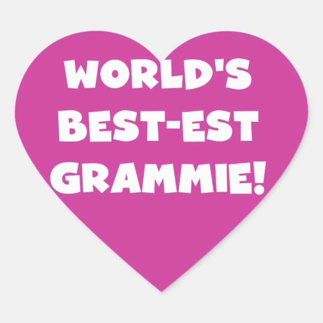 World's Best-est Grammie White T-shirts and Gifts Heart Sticker (Front)