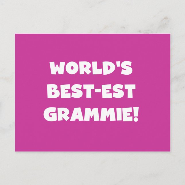 World's Best-est Grammie White T-shirts and Gifts Postcard (Front)