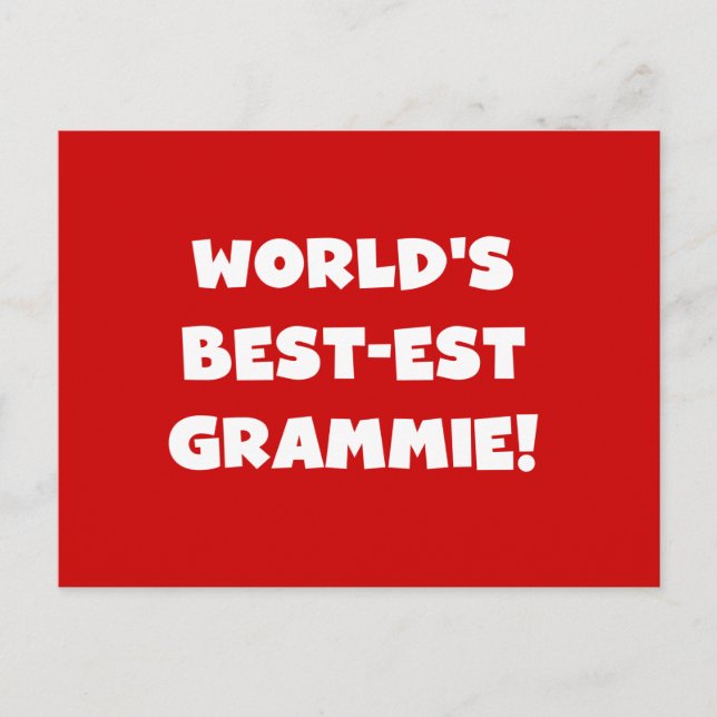 World's Best-est Grammie White T-shirts and Gifts Postcard (Front)