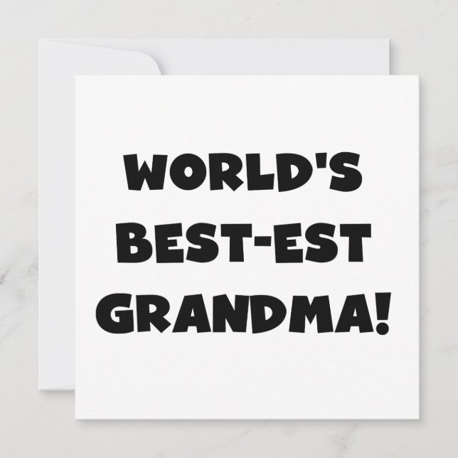 World's Best-est Grandma Black T-shirts and Gifts (Front)