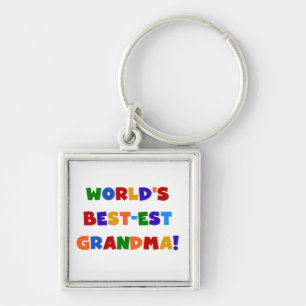 World's Best-est Grandma Bright T-shirts and Gifts Key Ring