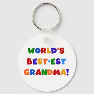 World's Best-est Grandma Bright T-shirts and Gifts Key Ring