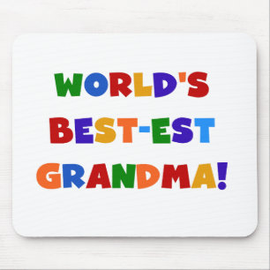 World's Best-est Grandma Bright T-shirts and Gifts Mouse Mat