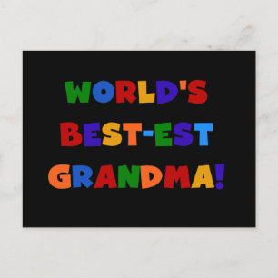 World's Best-est Grandma Bright T-shirts and Gifts Postcard