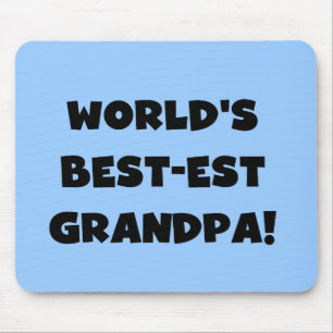 World's Best-est Grandpa Black or White Text Mouse Mat