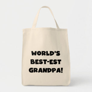 World's Best-est Grandpa Black or White Text Tote Bag