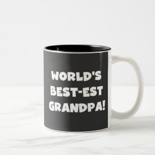 World's Best-est Grandpa Black or White Text Two-Tone Coffee Mug