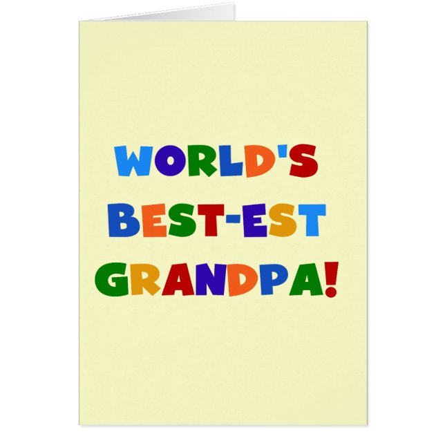 World's Best-est Grandpa Bright Colours Gifts (Front)