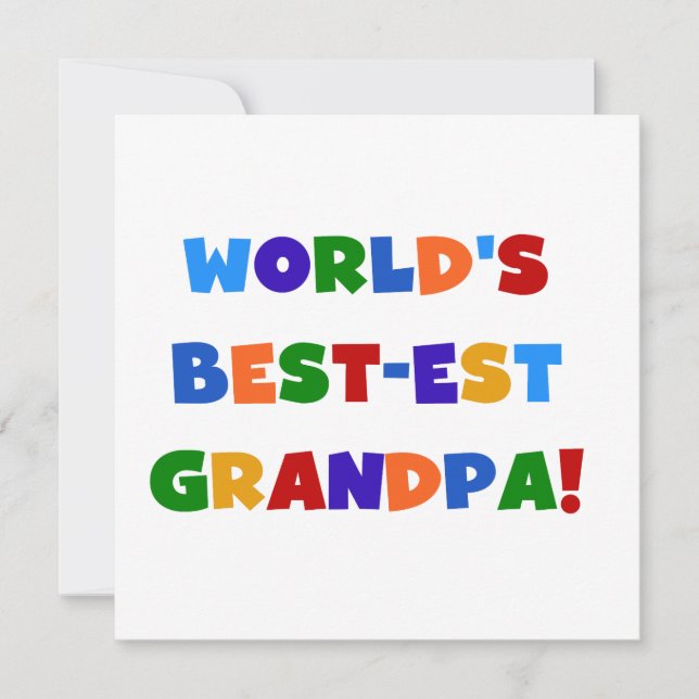 World's Best-est Grandpa Bright Colours Gifts (Front)