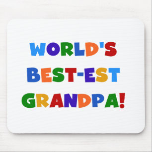 World's Best-est Grandpa Bright Colours Gifts Mouse Mat
