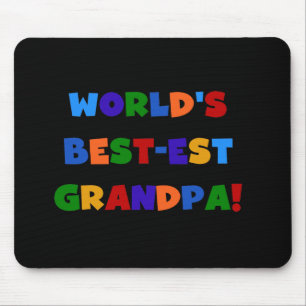World's Best-est Grandpa Bright Colours T-shirts Mouse Mat