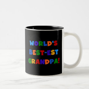 World's Best-est Grandpa Bright Colours T-shirts Two-Tone Coffee Mug