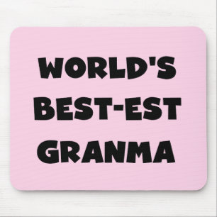World's Best-est Granma Black and White Mouse Mat