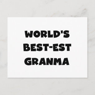 World's Best-est Granma Black and White Postcard