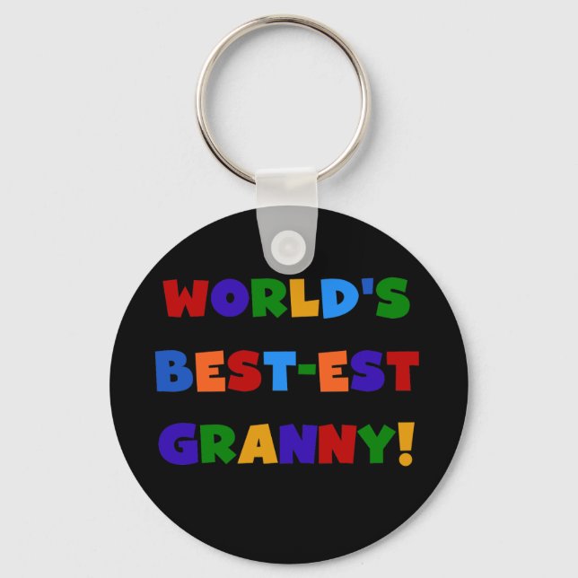World's Best-est Granny Bright Colours Key Ring (Front)