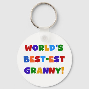World's Best-est Granny Bright Colours Key Ring