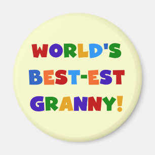 World's Best-est Granny Bright Colours Magnet