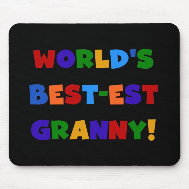 World's Best-est Granny Bright Colours Mouse Mat (Front)