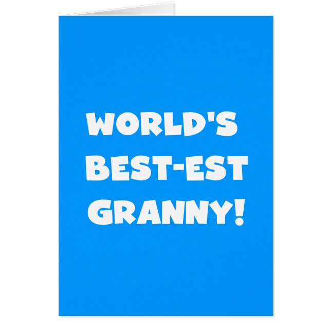 World's Best-est Granny White Text Tshirts Gifts (Front)
