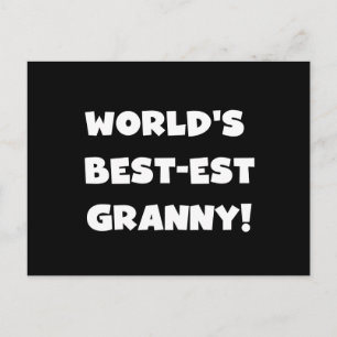 World's Best-est Granny White Text Tshirts Gifts Postcard
